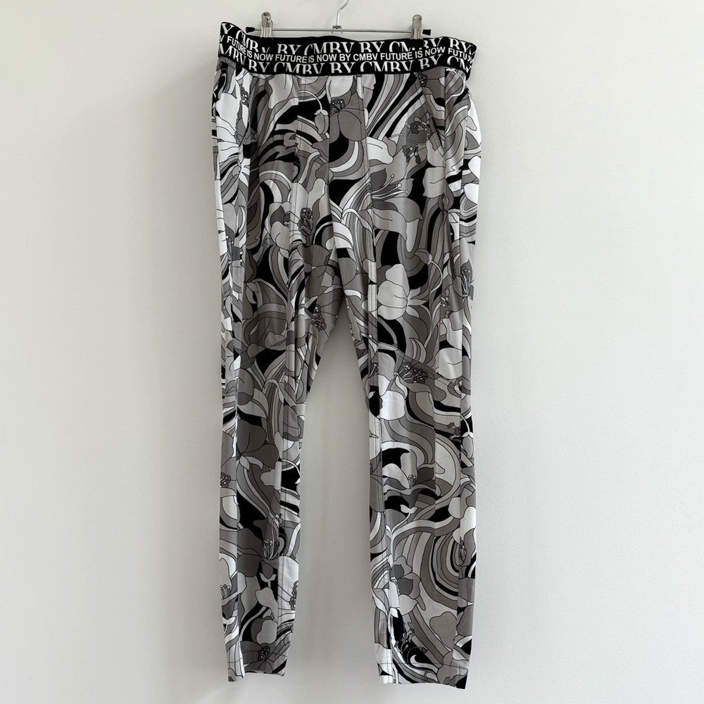 Black and Gray Patterned Women's Pants